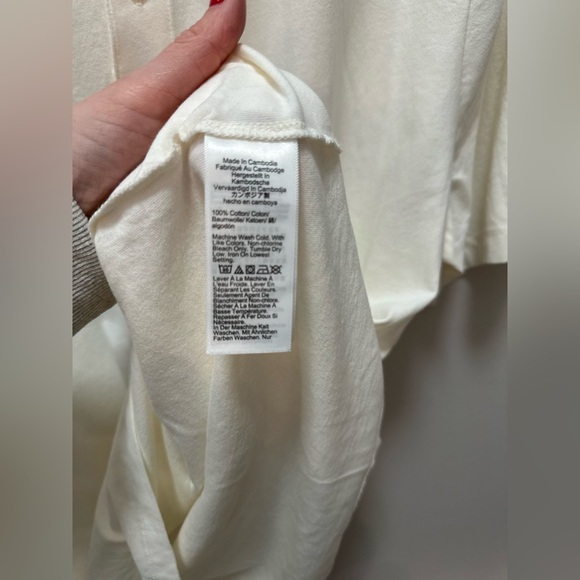 NWT! J. Crew Tall ivory sueded cotton polo shirt. Men’s Large. $49 - Picture 5 of 7